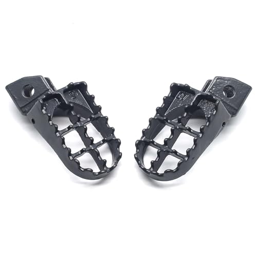 Image of MZS Dirt Bike Foot Pegs, Gray MX Heavy Cast Iron Metal Non-Slip Pedals