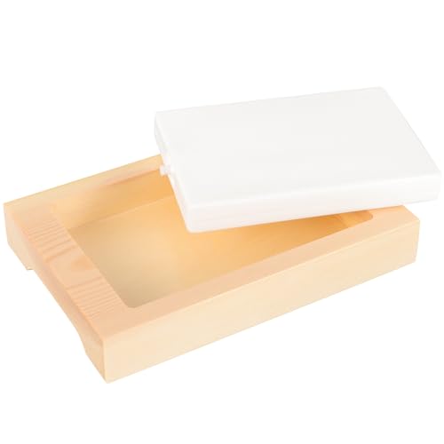 Plato rectangular para sushi con base de madera miniatura 1