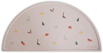 mushie Silicone Placemat for Kids | BPA-Free Non-Slip Design (Dinosaurs)