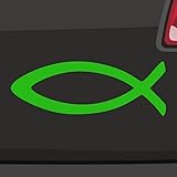 Christenfisch Aufkleber 6 Größen 21 Farben- Eucharistie Frieden Gebet Katholisch