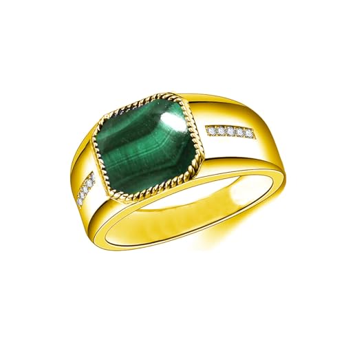 Oxidized Men Rings 9mm Square Cut Birthstone with Moissanite Statement Ring 925 Sterling Silver Stone with Vintage Rope Filigree Men Ring for Father Husband Men Gifts Size 7-182