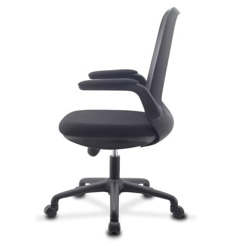 Techly 363340 Sedia Per Ufficio Regolabile In Altezza Con Braccioli Pieghevoli Nera Nero - 7
