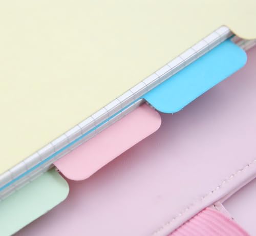 Recargas de papel forradas tamanho júnior – 100 folhas/200 páginas, refil de papel de 8 discos, 5 fo