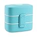 Wagindd Leak-Proof, BPA-Free Stacking Bento Box Lunch Box with 4 Microwave-Safe, Sealed Compartments for Kids and Adults