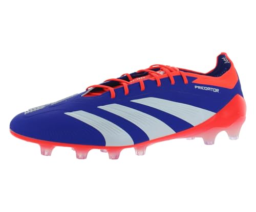 adidas Predator Elite Artificial Grass Unisex Shoes Size 10.5, Color: Lucid Blue/Footwear White/Solar Red