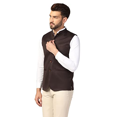 Image of TAHVO Men's Cotton Blend Nehru Jacket