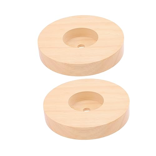 ULTECHNOVO 2stücke Runder Holz Lampensockel Für Tischlampe Ersatz Basis Mit Filigraner Und Stabiler Konstruktion Leicht Zu Montieren