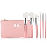 Posh Beauty Co. (TM) Makeup Brushes Cruelty free with Cosmetic Case 6Pcs Synthetic Foundation Powder Concealers Eye Shadows Makeup Brush Sets(6 pcs set) Pink Perfect for on the go.