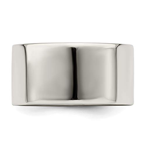 10mm Flat Sterling Silver Wedding Band Ring4