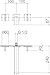 Dornbracht 36717782-00 - Wall-mounted three-hole lavatory mixer with individual flanges