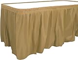 Party Dimensions Single Count Plastic Table Skirt, 29 by 14-Feet, Gold