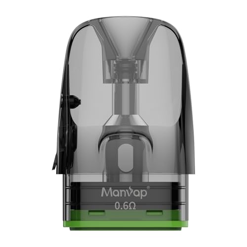 Manvap Cigarrillos Electrónicos – Paquete de 4 Resistencias de Doble Malla (Atomizador de 4 ml con Recarga Lateral) – 2x 0.5Ω y 2x 0.8Ω – Sin E-líquido/Sin nicotina