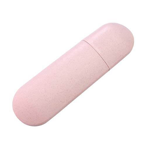 Yardwe Porta Spazzolino da Viaggio Portatile Porta Spazzolino e Dentifricio da Viaggio,Custodia per spazzolino per Viaggi,Famiglia,Campeggio,Scuola (Rosa)