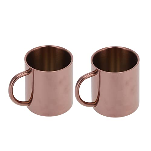 350Ml Unbreakable Mugs For Kids, 2Pcs Stainless Steel Double Walled Mugs, Metal Camping Mugs Rose Gold Coffee Mugs Cups With Handles Travel Mugs For Camping #TOP1