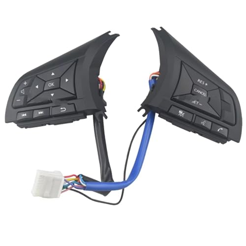 �Ԃ̃{�^���X�C�b�` Compatible With For Kicks 2017 2018 2019 2020 2021 2022 2023 For Versa 2017-2022 �J�[�X�^�C�����O�X�e�A�����O�z�C�[���{�^��