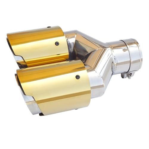 Cola de escape Twotier dorada en acero inoxidable de alta calidad para silenciador universal