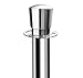 New Star Foodservice 54743 Tulip Top Stainless Steel Stanchions, Set of 2 Posts with 1 of 79.5-Inch Red Velvet Rope…