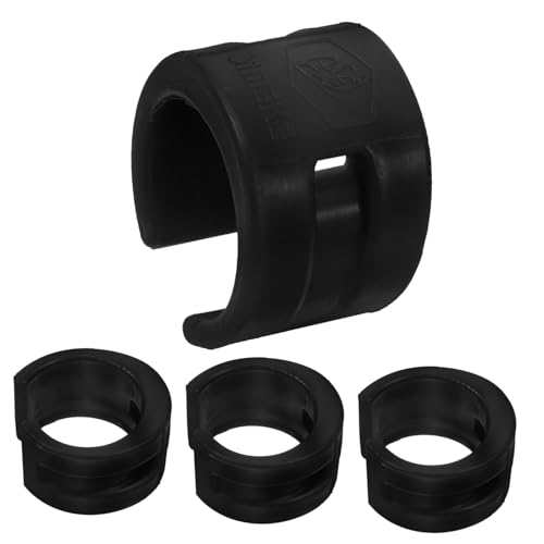 Mikikit 4pcs Chain Protector Bike Covers Protection Rear The Chain Bicycle Frame Protector Chain Frame Cover Anti-Collision Ring Chain Stay Protector Black Rubber