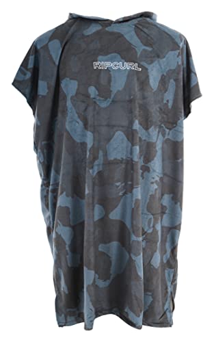 Rip Curl Mix Up Print Change Changing Robe Hooded Towel - Slate Blue - Unisex - 300g cotton terry - Front Pocket - One size