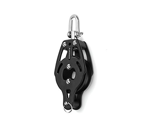 2313-57 mm Single Swivel Becket Aluminum Sailing Block - Max Line: 7/16” (12 mm), Safe Working Load (SWL): 1100 lbs (500kg), Breaking Load: 3520 lbs (1600kg)
