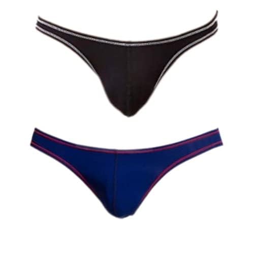 NewFashionCloth Men's Nylon G-Strings Thong (Pack of 2) Comfortable and Breathable Briefs, Hot & Sexy One Size Fits S-M-L-picture-33