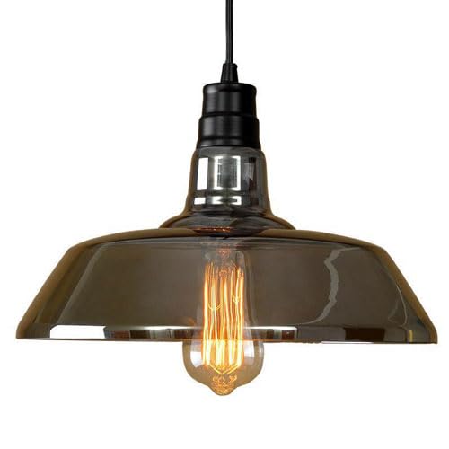 Lustre à vis E27 en verre pour éclairer un comptoir de bar sombre au style rétro