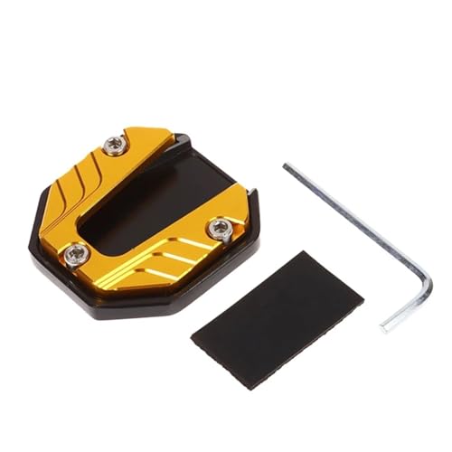 Seitenständerverbreiterung 1PC Universal Motorrad Bike Kickstand Extender Fuß Seitenständer Verlängerungspolster Stützplatte Anti-Rutsch Vergrößerte Basis(G)