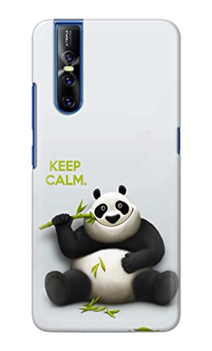 Image of PRINTFIDAA� Printed Hard Back Cover Case for Vivo V15 Pro Back Cover (Cartoon Panda) -2808