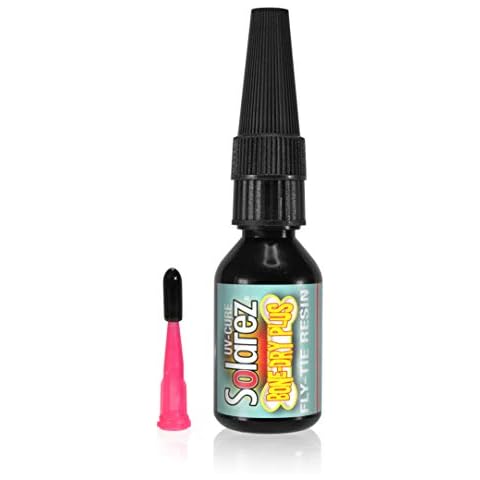 SOLAREZ Ultra Thin Bone-Dry Plus Clear UV Cure Fly Tie Resin (0.5 oz) w/Ultra Fine Applicator Tip (Included) - High Gloss, Low Odor, Extreme Rapid Cure, Great for Bodys, Eyes, Knots - Made in The USA! Cover