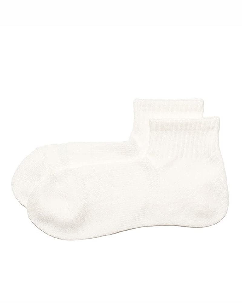 Snow Peak Mid Socks, White, Size M, Sweat-absorbent and quick-drying
