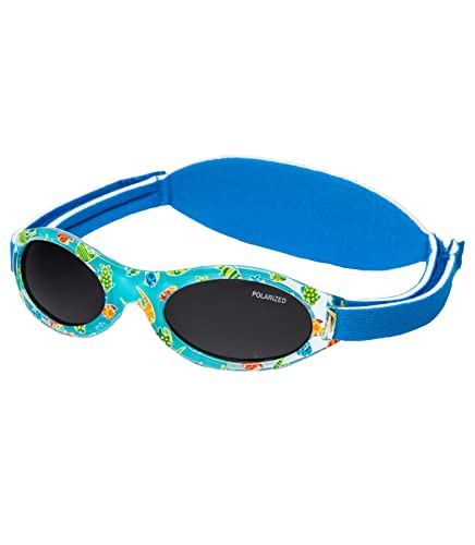 Kiddus Gafas de Sol PREMIUM POLARIZADAS para bebé niña niño. 0 meses a 2 años. UV400 100% protección rayos UVA y UVB. Suave puente de SILICONA para la nariz. Banda ajustable de NEOPRENO Cover