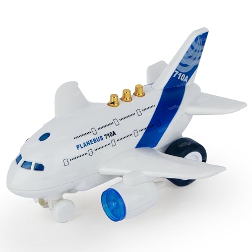 Image of Zest 4 Toyz Friction Powered Toy for Kids Airbus Aeroplane Toy with Light Sound for Babies Airplane Toy for Boys and Girls 2+ Years