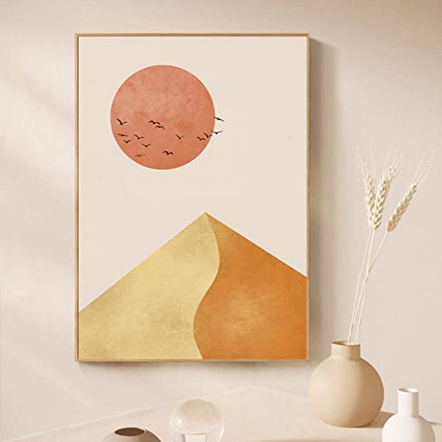 Affiches Soleil et Lune Boho : Peinture Toile Nordique pour Harmoniser la Maison