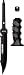 Cressi Predator Cuchillo, Unisex Adulto, Negro, 18 cm