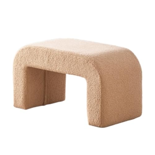 Wyazziv玄関ベンチ ソファフットスツールとして機能 快適なオットマン設計 リビングルーム・ベッドルームで使用可 玄関ドレッサー付近に配置して靴履きに便利 (80cm,カーキ)