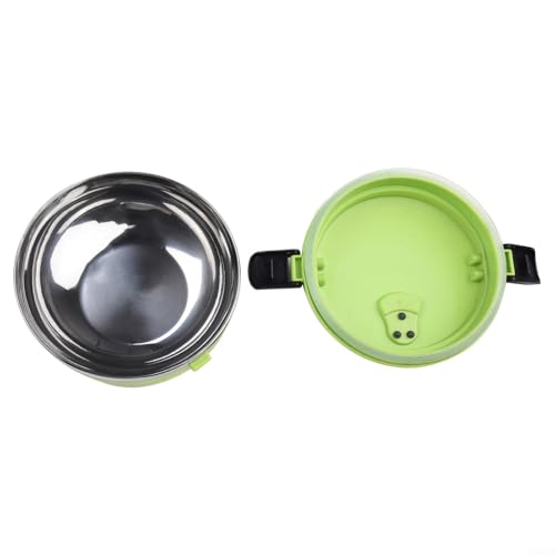 Gdfnmogo Boîte à déjeuner isotherme en acier inoxydable, 700 ml, récipient thermique rond avec coque extérieure en polypropylène et intérieur en acier inoxydable 304, pour étudiants et autres