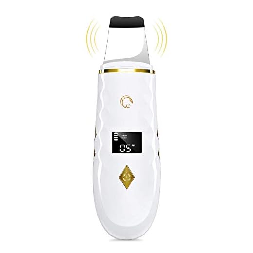 Skin Scrubber Face Spatula,LED Blackhead Remover Pore Cleaner,Facial Lifting Tool with USB Charger,Multi-function Comedones Extractor for Facial Deep Cleansing-Gold