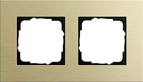 Preisvergleich Produktbild Gira 0212217 Abdeckrahmen Esprit 2-Fach, Aluminium / hellgold