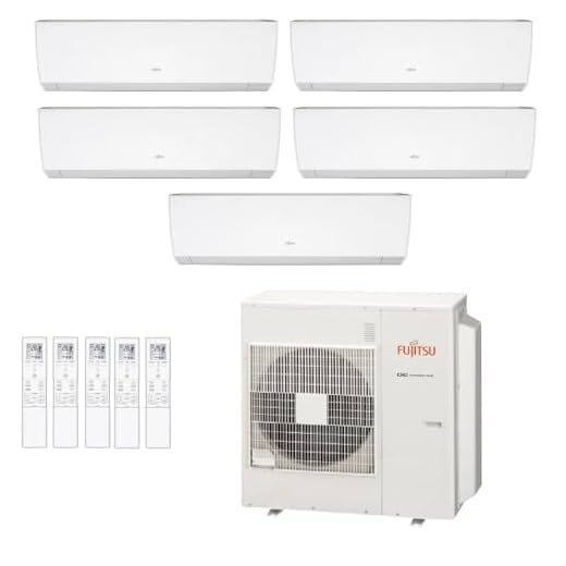 Ar-Condicionado Multi Split Inverter Fujitsu 45.000 (4x Evap HW 9.000 + 1x Evap HW 12.000) Quente/Frio 220V