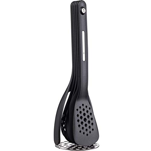 KitchenCraft MasterClass Smart Space Nesting Magnetic Kitchen Utensil Set Silicone Black 9 x 9 x 30 cm Pack of 5 product thumbnail 2