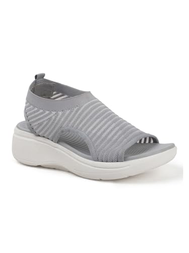 Image of Carlton London Women's Knitted Slip-On Wedge Sandals