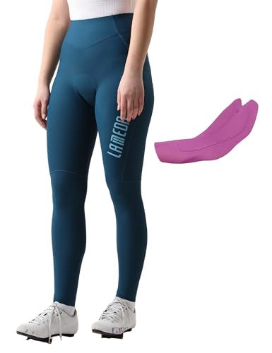 LAMEDA Calça de ciclismo feminina, cintura alta acolchoada 3D, respirável, secagem rápida, leggings