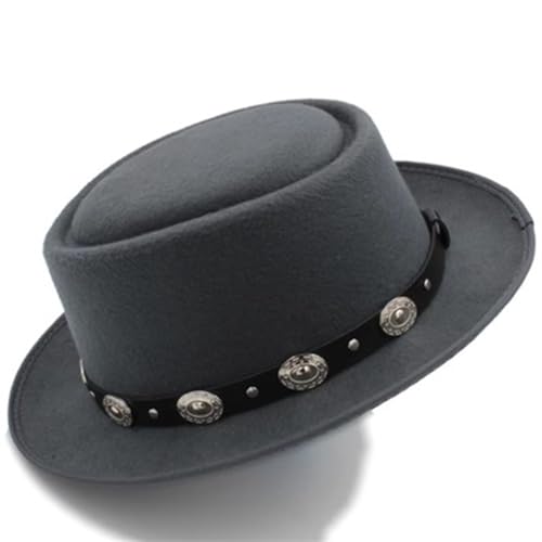 ONDIAN Sombrero Fedora Jazz Sombrero Retro de Jazz con Parte Superior Plana, bombín clásico británico for Hombres y Mujeres Unisexo (Color : Colour 5, Size : Free Size)