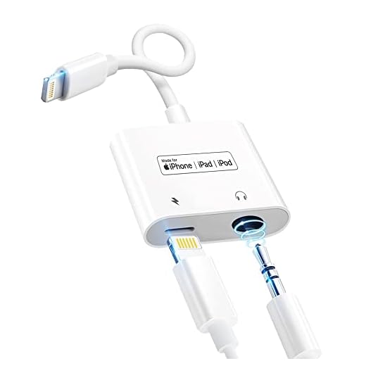 PAFIRO Adaptador Auriculares iPhone【Certificado Apple MFi】 2 en 1 Lightning a Jack de 3,5 mm para Auriculares, Adaptador de Cable de Carga convertidor Compatible con iPhone 14/13/12/11/XS/XR/8/7