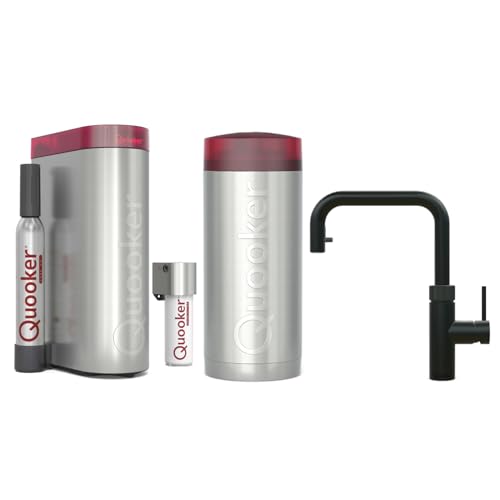 Quooker Flex Square | Reservoirs COMBI | CUBE & Filter | schwarz | sofort-Kochend-Wasserhahn