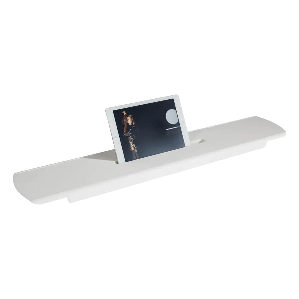 Bernstein iPAD Bathtub Caddy Tray, Solid Stone - White