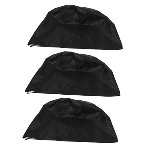 TOYANDONA 3 Piezas Cubierta de Parrilla de Barbacoa Funda para Barbacoa barbacoas Interrogatorio Intenso Asar a la Parrilla Cubre Cubrir Cubierta Protectora de Parrilla Tela Oxford Black