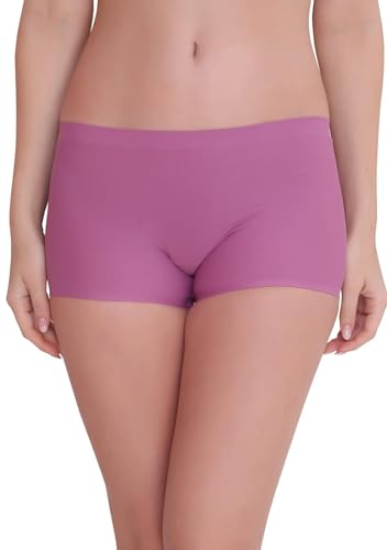 Image of LOURYN KOULYN Women's Ice Silk Seamless Boyshort Panty, (Pack of 3 Panty)