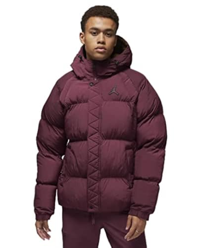 Image of Nike M J ESS Puffer Jacket Men's Winter Jacket Bordeaux Red M, CHERRYWOOD RED/CHERRYWOOD RED, M