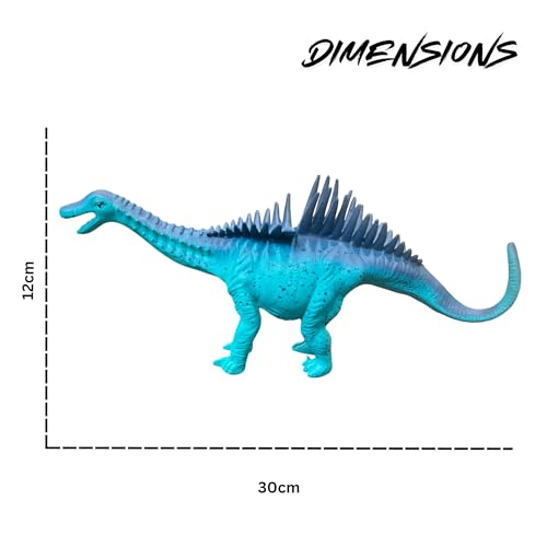 Image of ZESTHOME Big Spinosaurus Dinosaur Toy for Kids - Realistic Dino with Eggs, Rocks & Tree | Non-Toxic PVC Animal Playset for Learning & Imaginative Play (Age 3+) | 1 Dinosaur Set